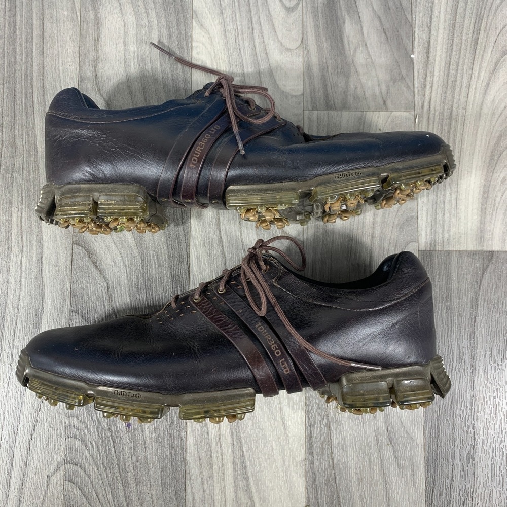 Adidas Tour 360 LTD Leather Golf Shoes Men Size 12 Brown - Picture 5 of 8